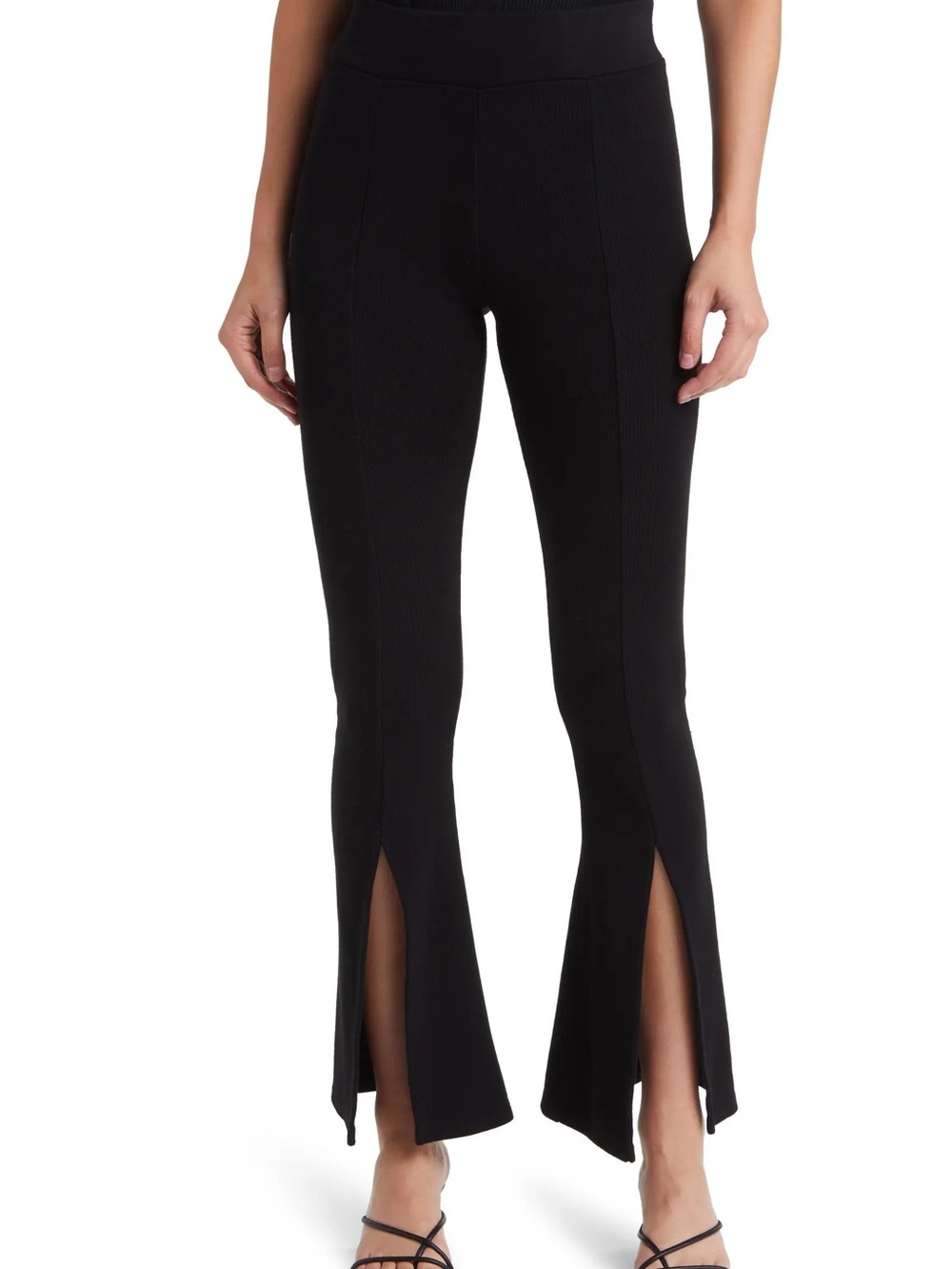AG × EmRata Morrison High Waist
Flare Rib Knit Pants